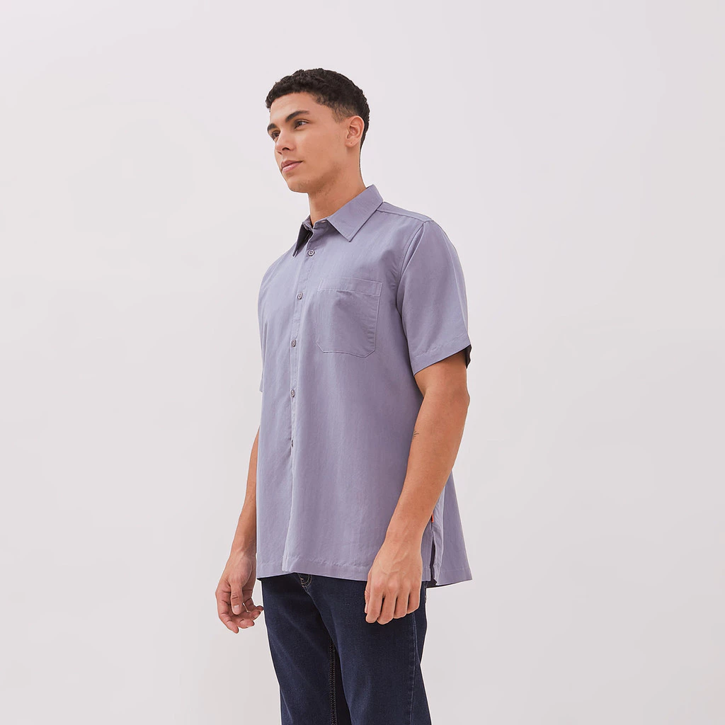 DUST Kemeja Rylan Biru Comfease (DM.1441) #MenswearCollection - foto 1
