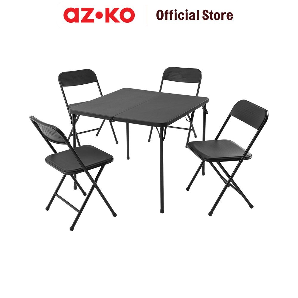 Jual AZKO Krisbow Soleil Set Kursi & Meja Teras Lipat - Hitam Balcony ...