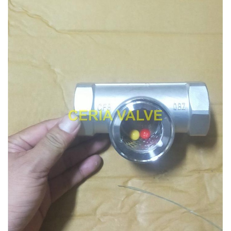 Jual Sight Glass Flow Indicator Ball 1.1/4'' inchi SS 304 / Sight Glass ...