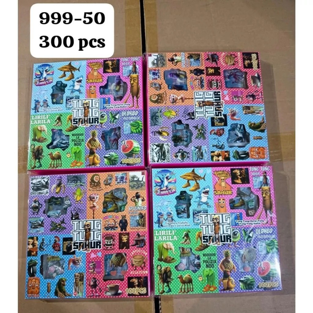 Jual (DF) Sticker Stiker Anak Anak Anomali Tung Tung Sahur Isi 100 Pcs ...