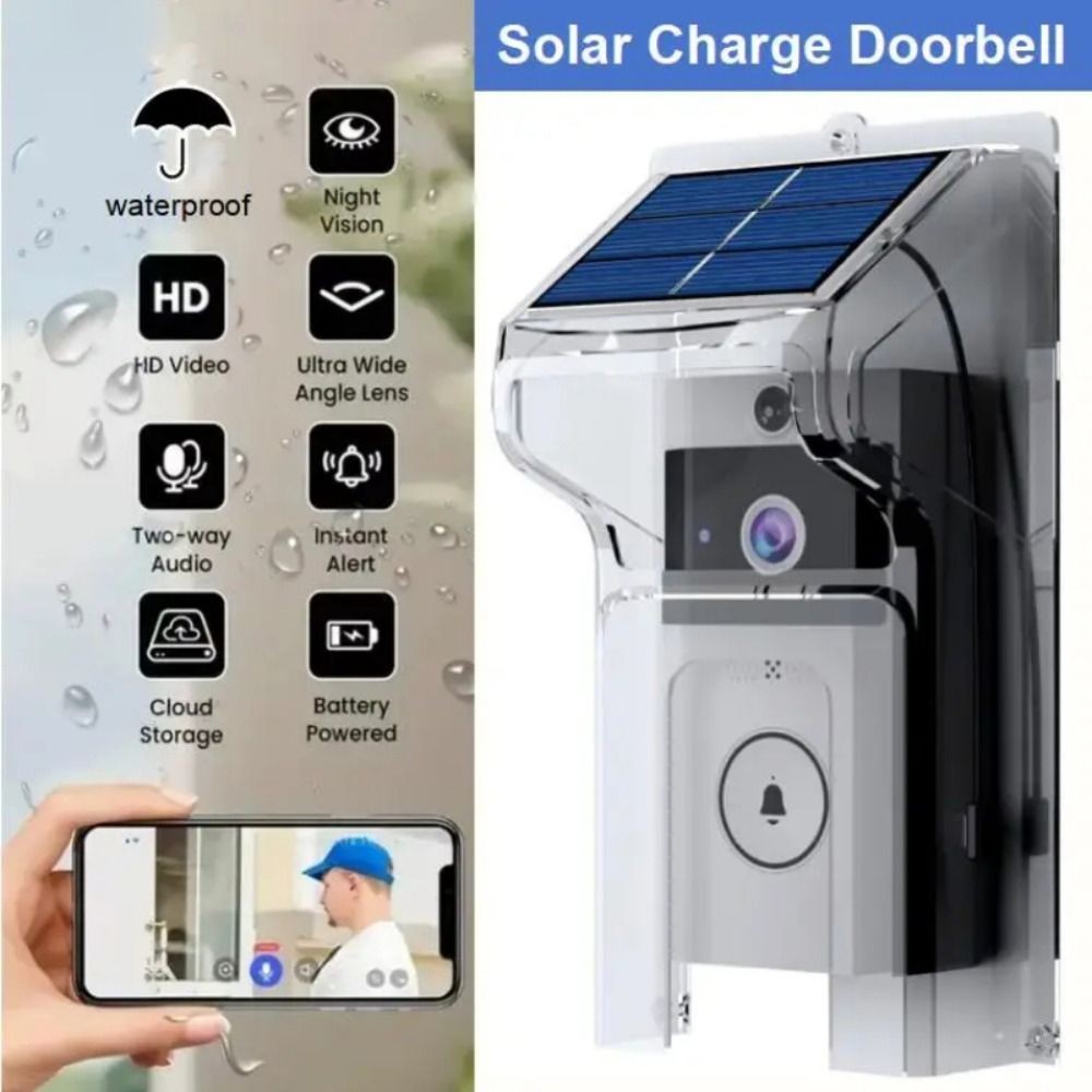 Jual Waterproof Visual Intercom Doorbell Wireless Home Security Front ...