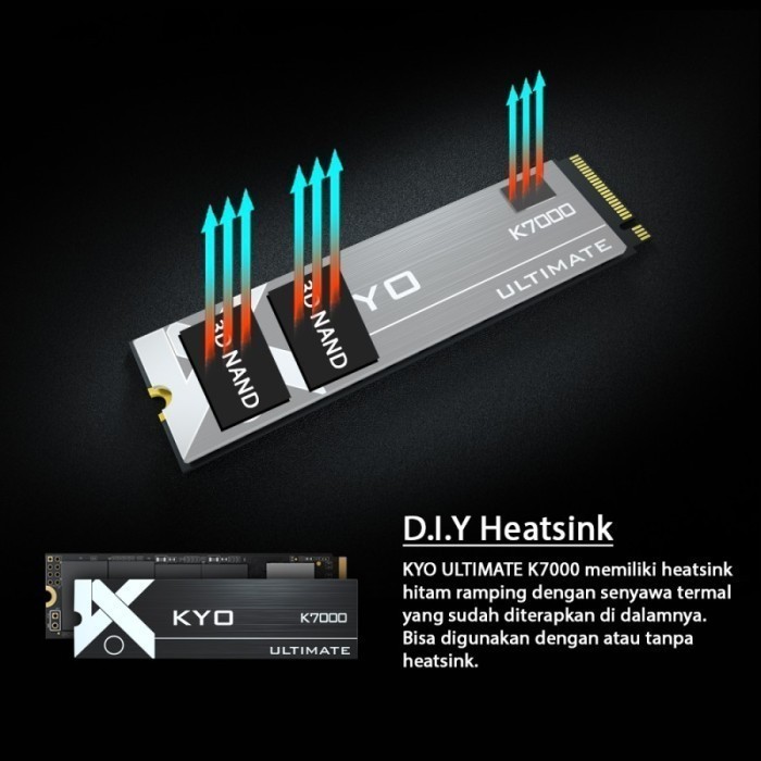 Jual KYO Ultimate SSD K7000 512GB 1TB 2TB M.2 NVMe Gen4 x4 SSD NVMe Gen ...