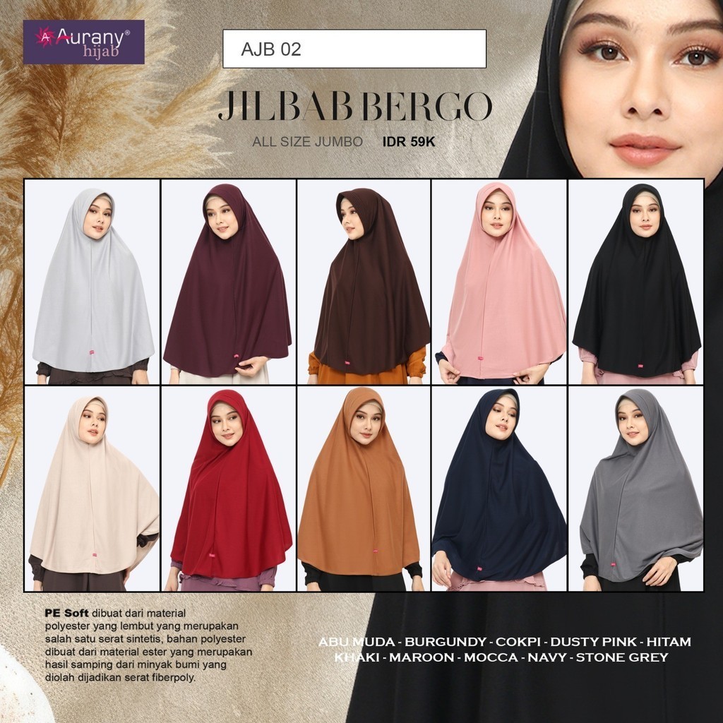 Jual Hijab Wanita Dewasa Premium Terbaru Ajb 02 by Aurany | Shopee ...