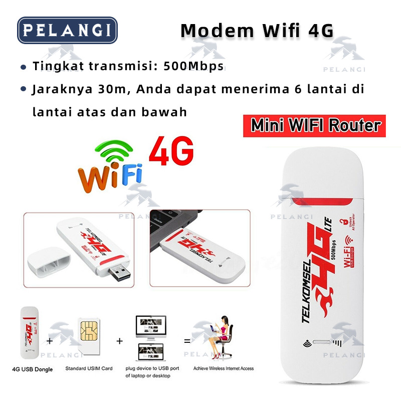 Jual Modem WIFI USB 500Mbps 4g LTE Wi-Fi portabel All Operator LTE ...