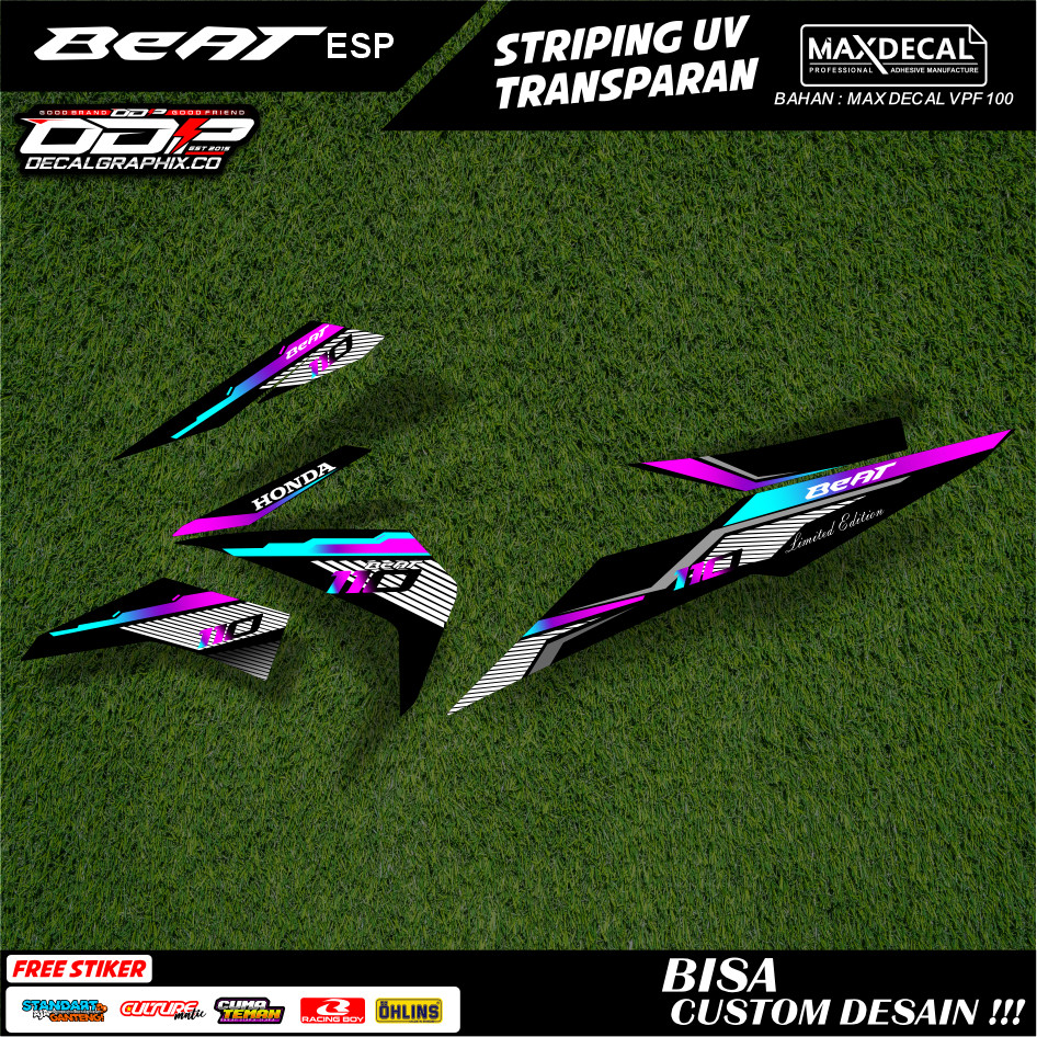 Jual Stripping Motor Sticker Beat Deluxe ESP Transparant Motif Vietnam ...
