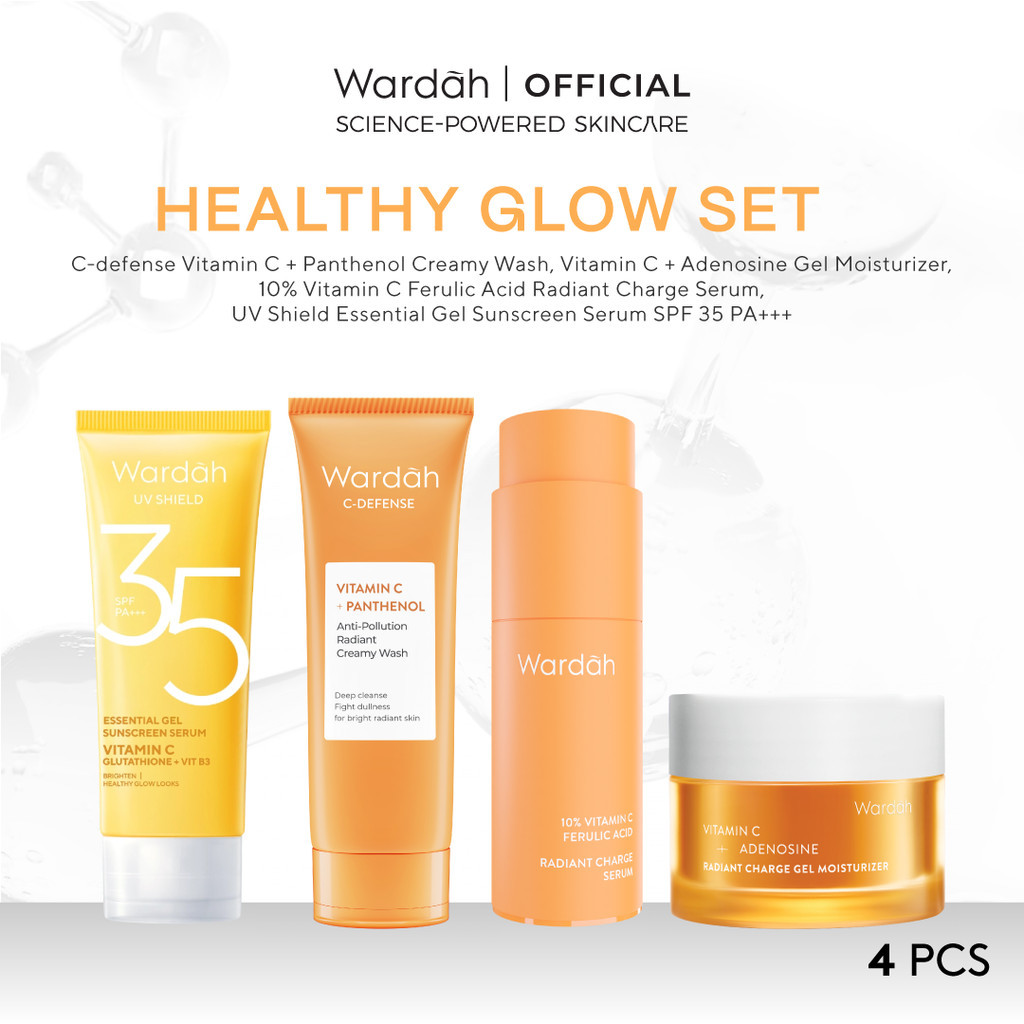 Wardah [4 pcs] Paket Skincare Solusi Masalah Kulit All Series - Face Wash Moisturizer Day Cream Serum Toner Night Cream Micellar Sunscreen