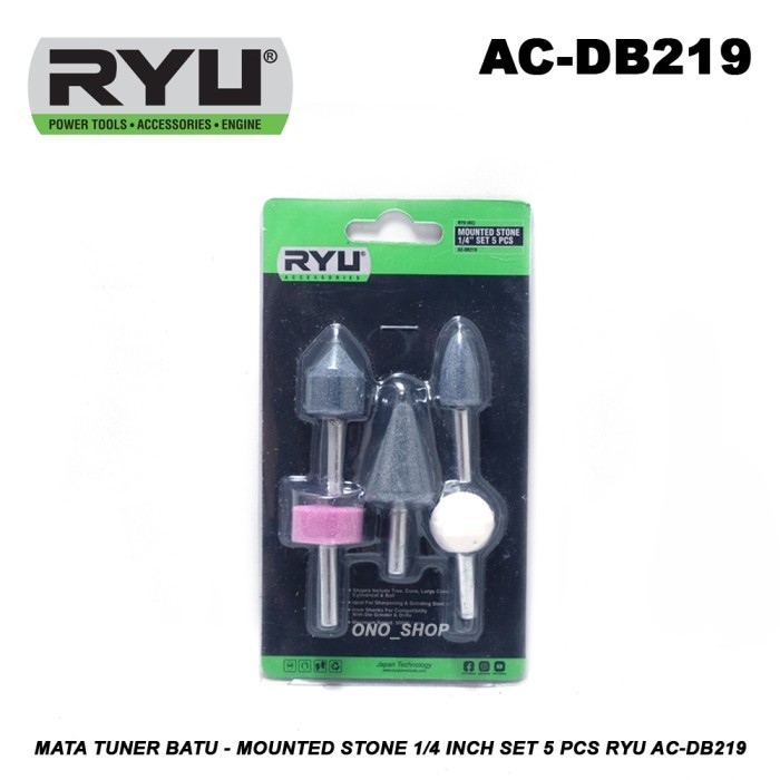 Jual Mounted Stone 5pcs Set RYU AC-DB219 Mata Batu Die Grinder Bor ...