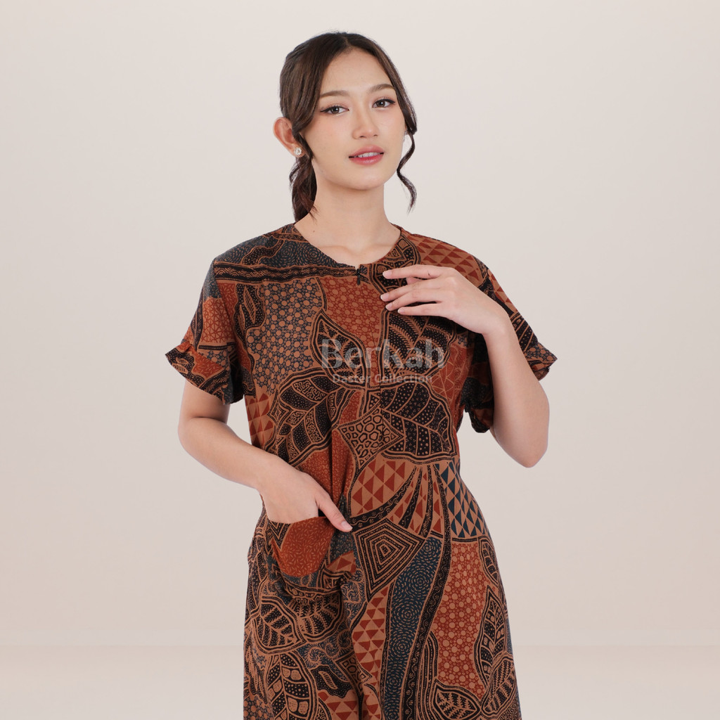 Daster Batik Rayon Busui Resleting Surya Teja 5