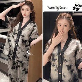 SLEEPY Baju Tidur Piyama Pajamas Wanita Dewasa Celana Panjang Baju Tidur Satin Premium Piyama