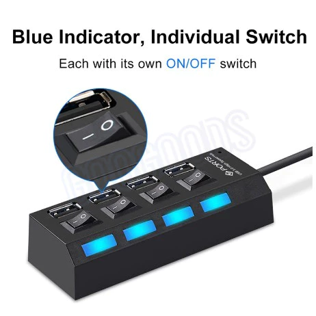 GG Usb Hub Saklar 4 Port in 1 dalam 1 On Off 50 cm 4 High Speed output GG Usb Hub Saklar 4 Port in 1 dalam 1 On Off 50 cm 4 High Speed output