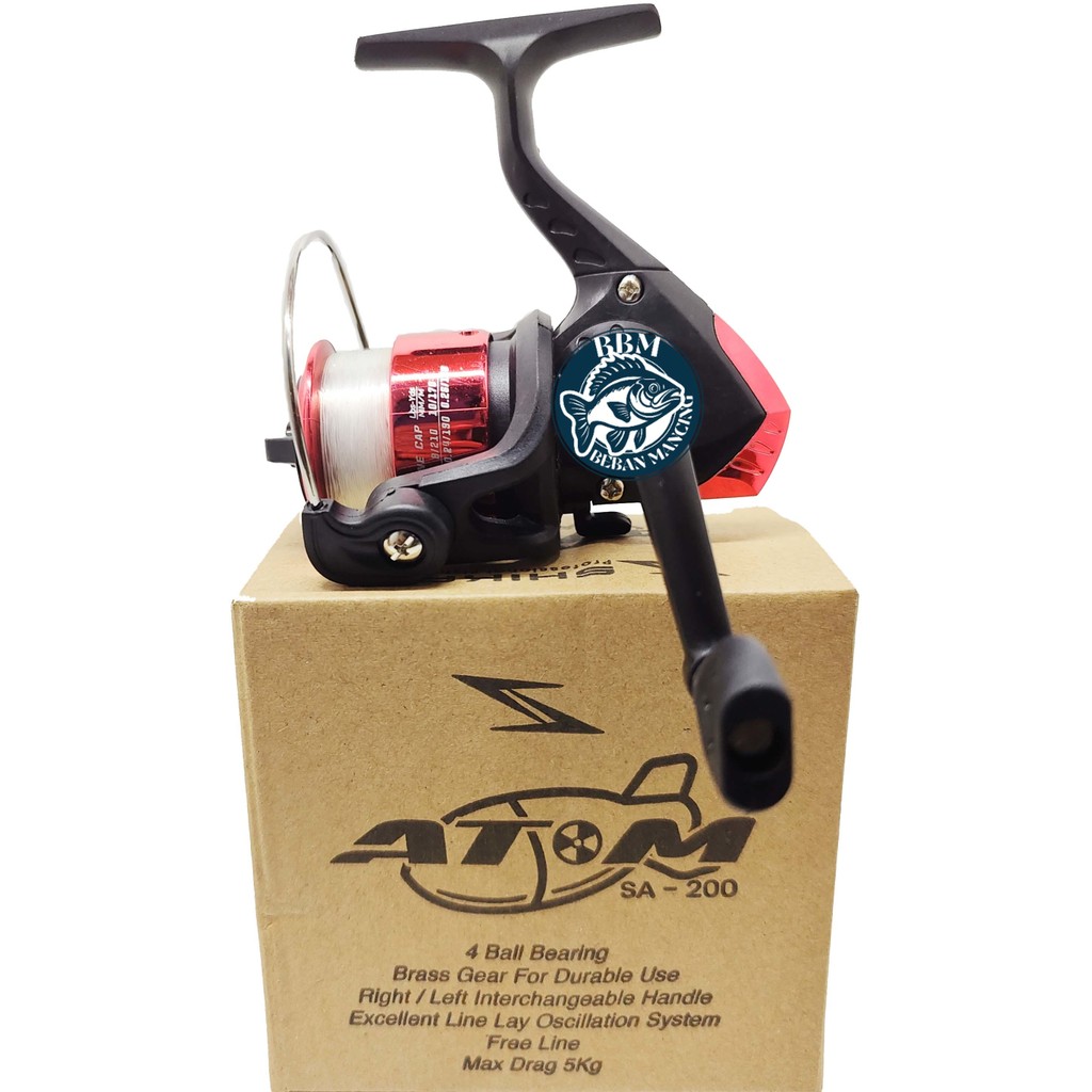 Jual Reel Pancing Shikari Atom Murah 4 Bearing (Gratis Senar) Murah ...
