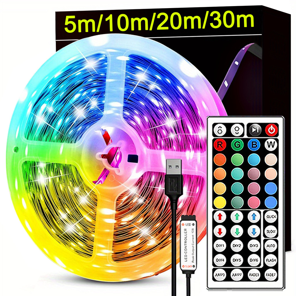 Jual RGB Led Strip Lights with Remote Control Luces Led Room Light USB ...