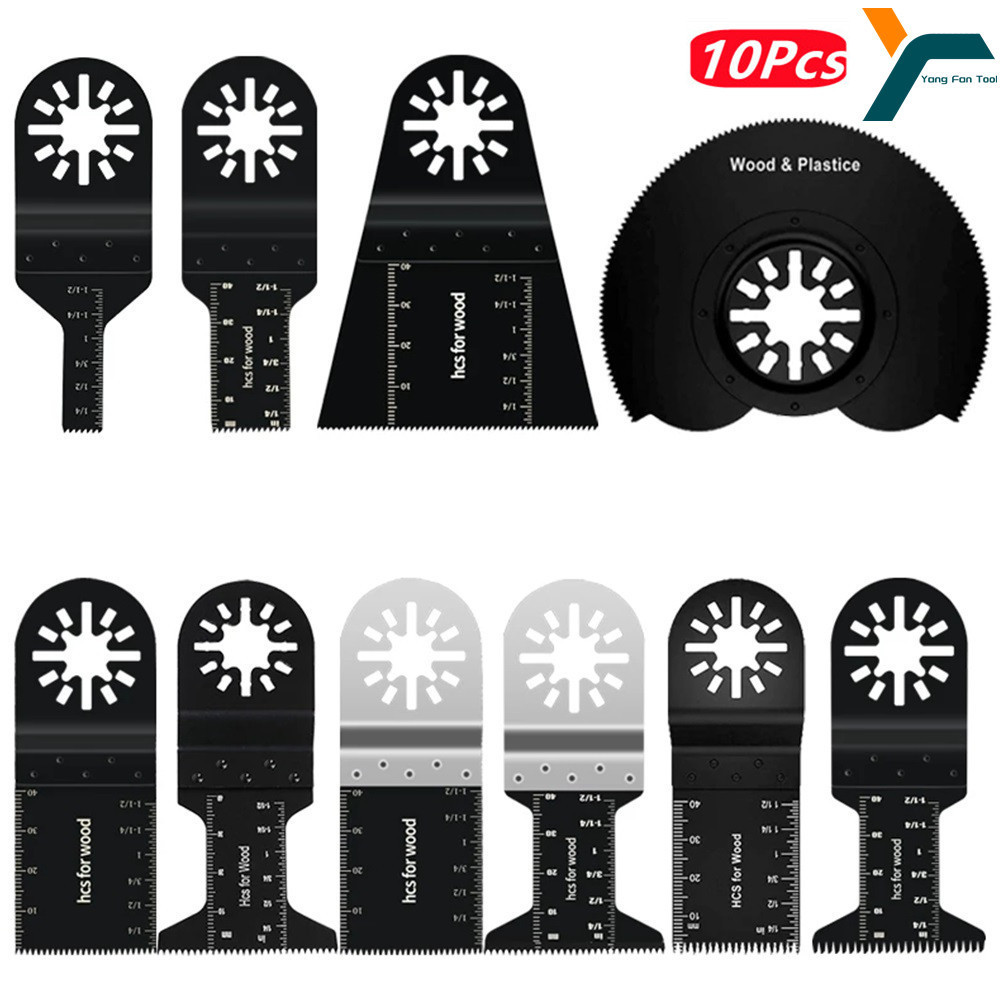 10-Pack Multitool Jab Saw Blade – Double-Sided Teeth For Drywall, Wood & Metal – Oscillating Tool Blades