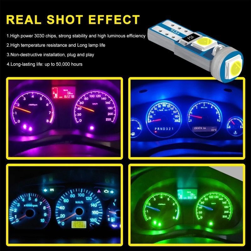 Jual Led T5 Speedometer Indikator Dashboard 3smd lampu speedo meter 3 ...