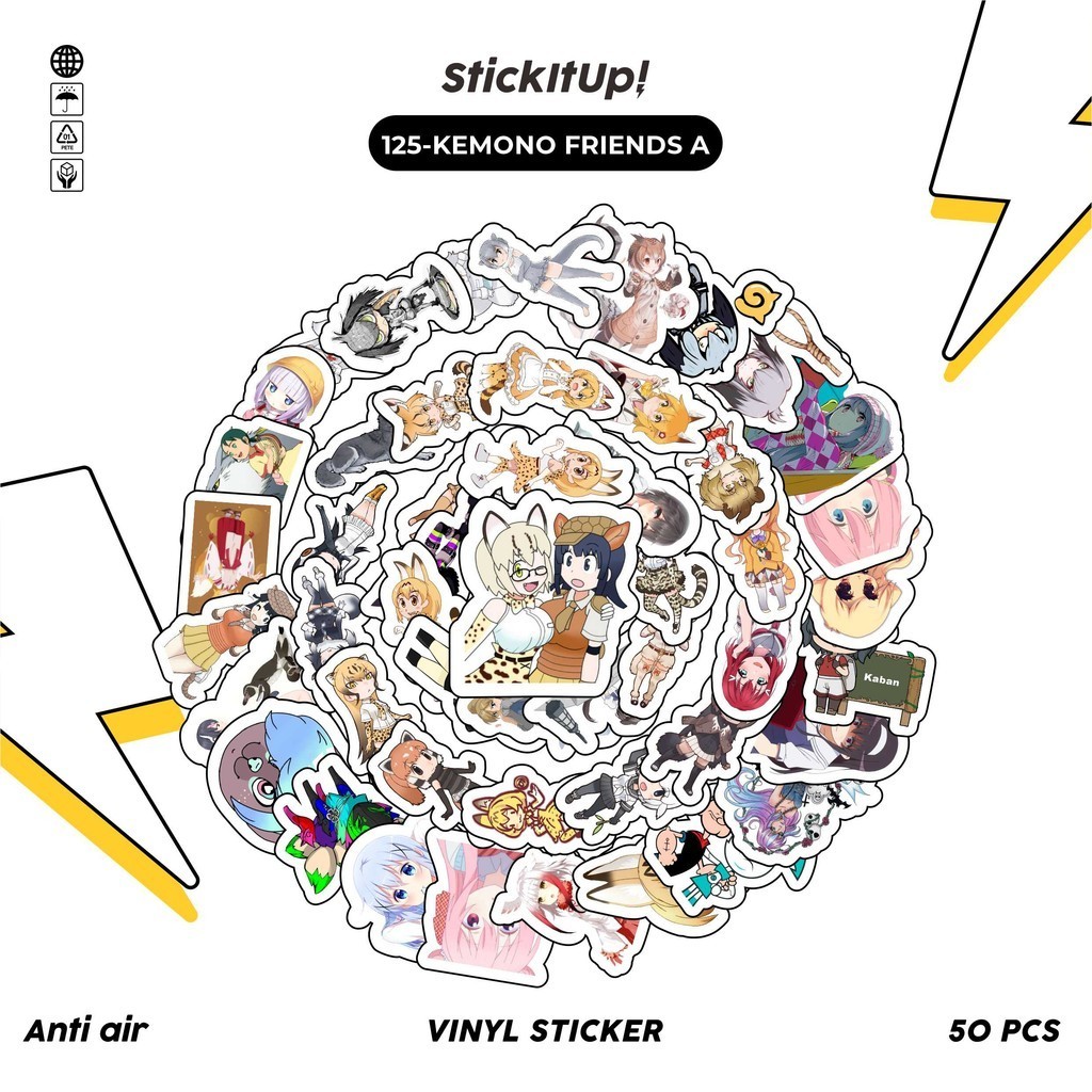 Jual COD 50 Pcs Stiker Pack Motif Anime Kemono Friends Lucu Aesthetic ...