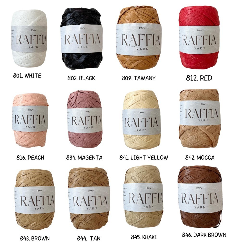 Jual Benang rajut raffia/ Raffia yarn RAF1 | Shopee Indonesia