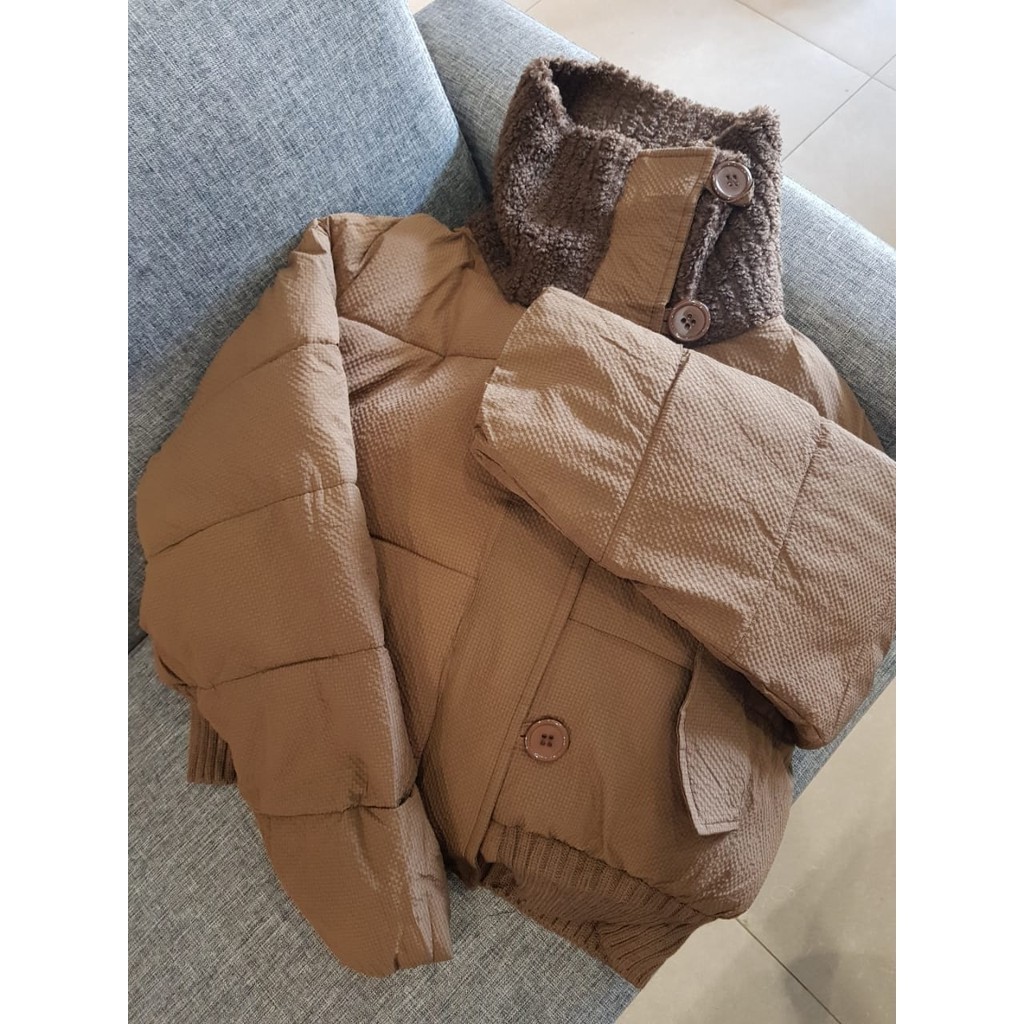 lightweight puffer puffy coat target womens puffer Jual WOMAN WINTER CROP PUFFER JACKET COAT JAKET