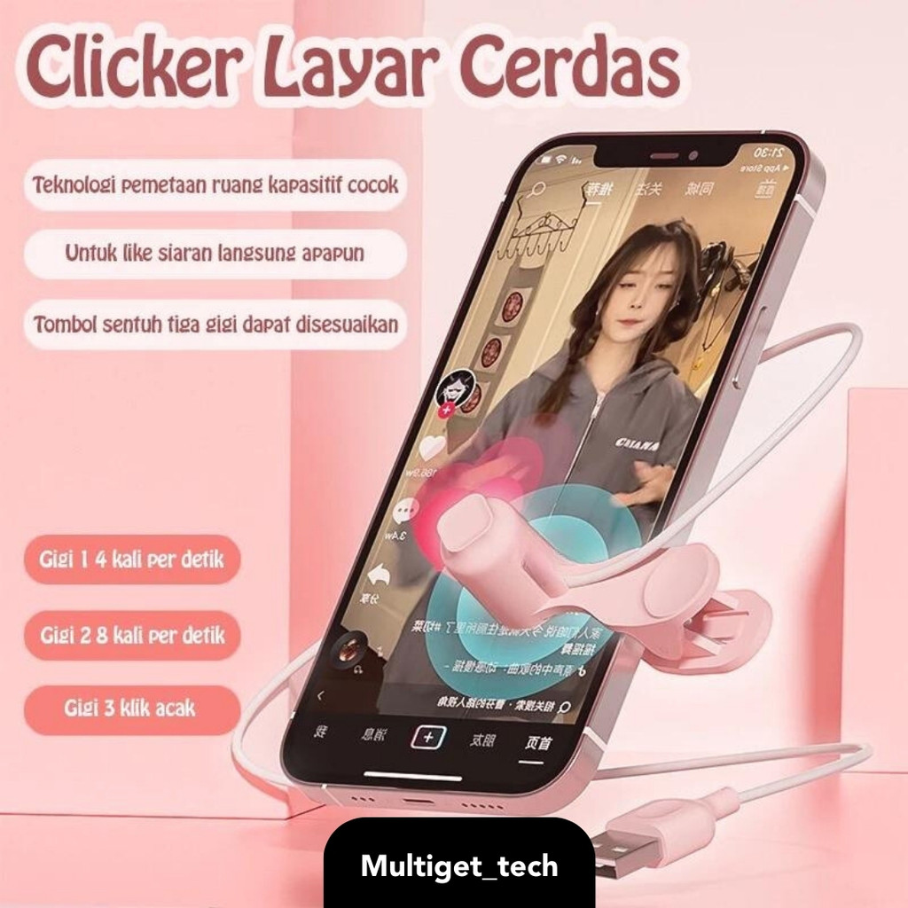 Jual AUTO CLICKER!!! Smart Screen Clickers USB Noise click 3 Speed LED ...