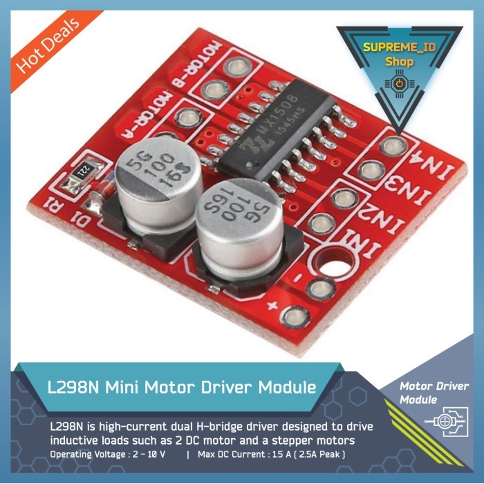 Jual DS99 L298N mini Dual Channel H-Bridge for DC Motor / Stepper Motor ...