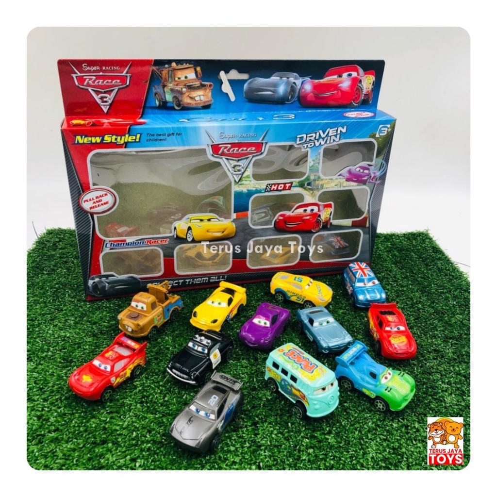Jual 10176 MAINAN MOBIL CARS ISI 12PCS / MC QUEEN THE CARS FULLBACK ...