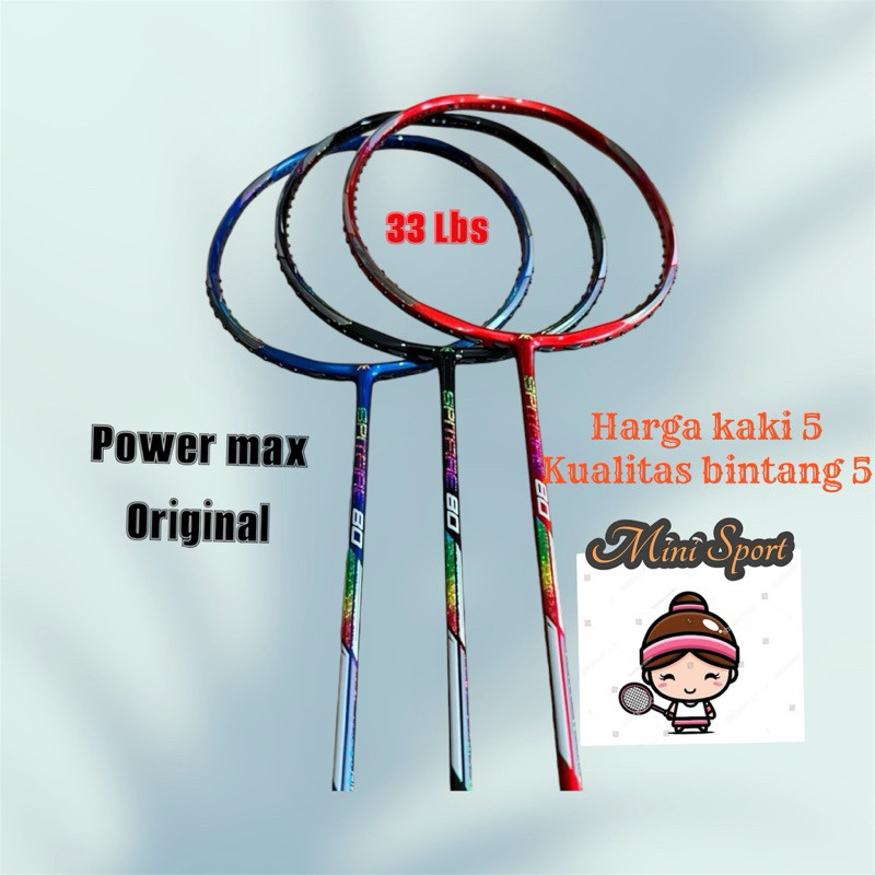 Jual RAKET BADMINTON POWER MAX SPITFIRE 80 ORIGINAL | Shopee Indonesia
