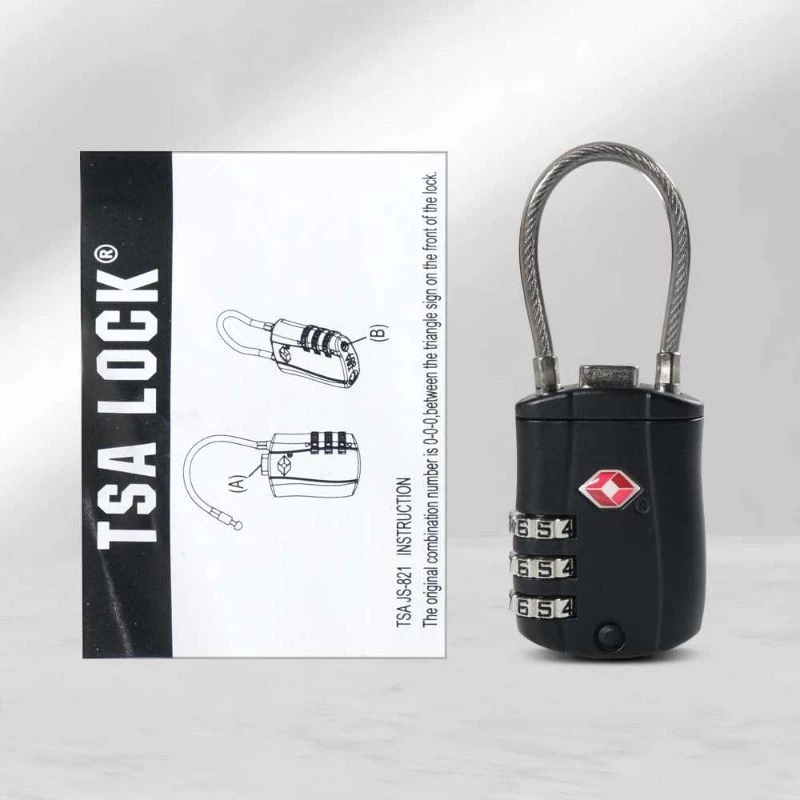 TRAVELSKY Gembok Koper TSA Suitcase Padlock Kode Angka 3 Digit - TSA Lock Standard USA