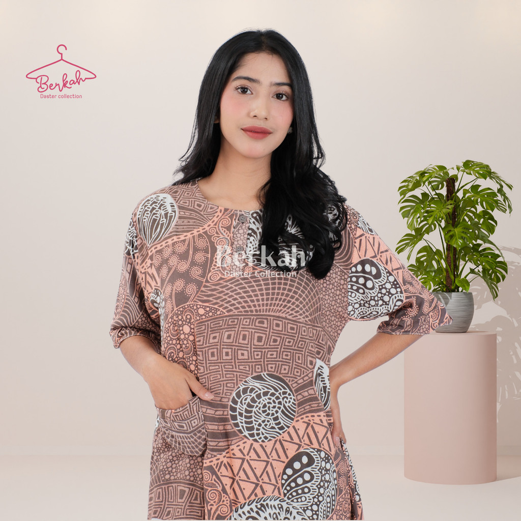 Daster Batik Rayon Busui Kancing Surya Teja