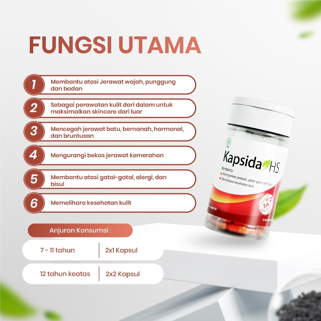 Jual KAPSIDA HS 60 Kapsul Botol - Obat Jerawat, Gatal Alergi, Bisul ...