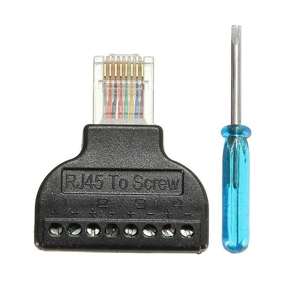 Jual Rj45 to Screw Terminal Block 8pin Connector Ethernet rj45 Male 8 ...