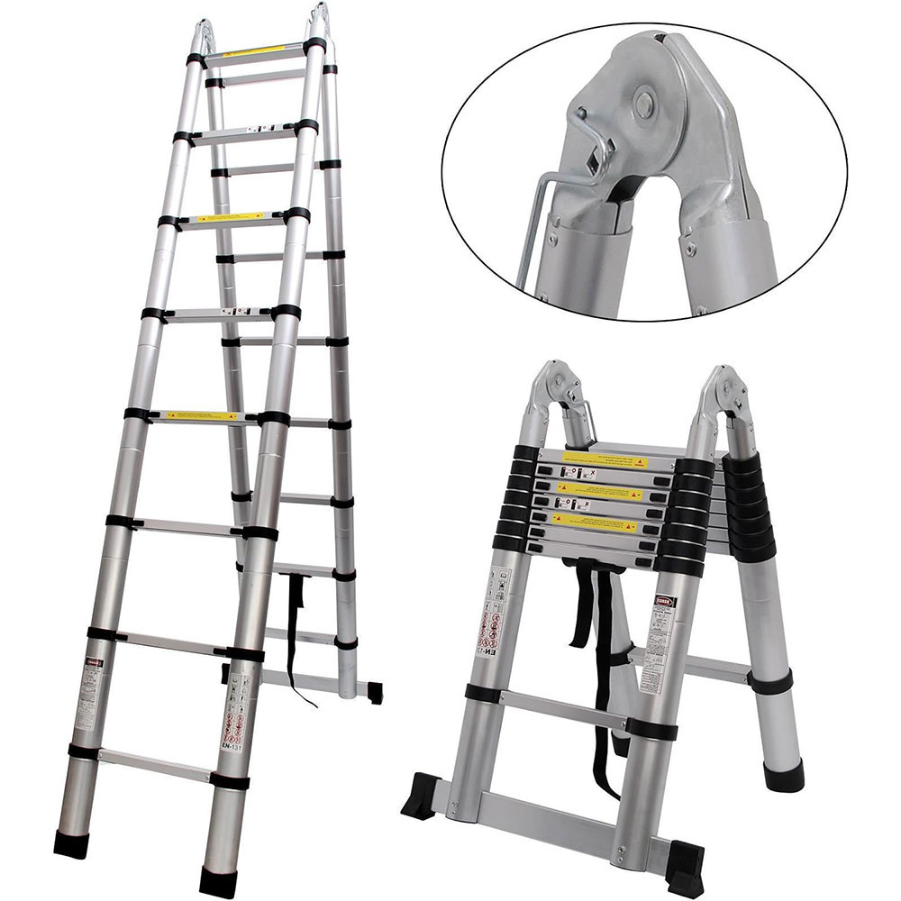 Jual Tangga Teleskopik Aluminium Portabel Tangga Lipat 6.4-8 Meter ...