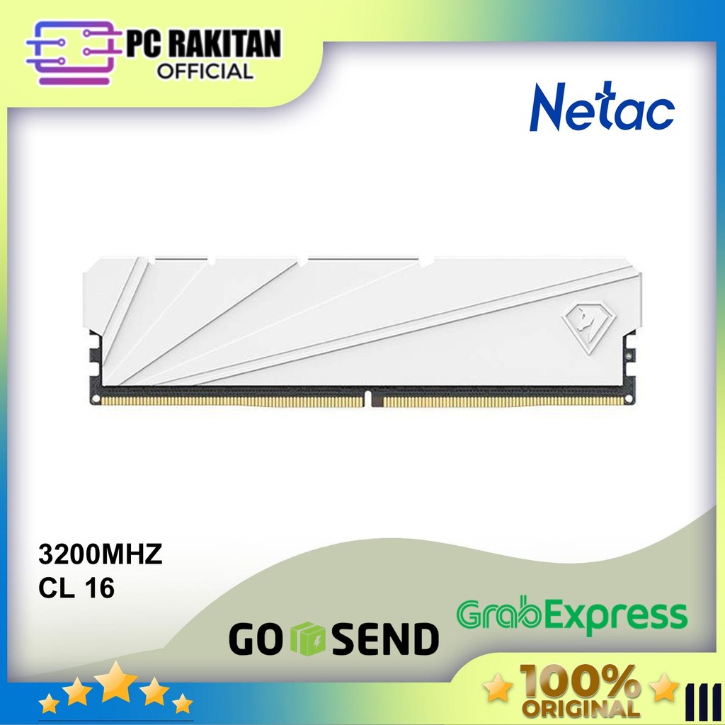 Jual NETAC RAM LONGDIMM DDR4 16GB / 8GB (SINGLE CHANNEL) PC3200 SHADOW ...