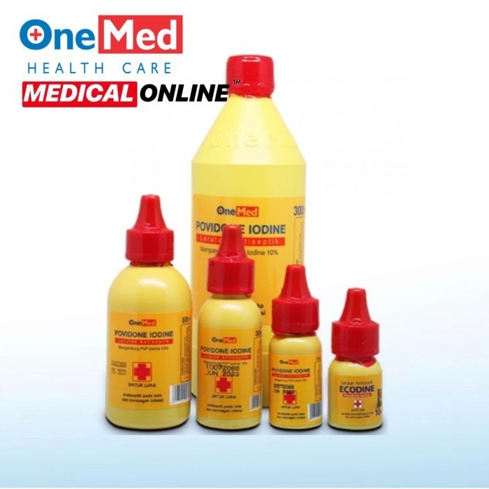 Jual ECODINE 10ML 30ML 60ML ONEMED POVIDONE IODINE P3K MEDICAL ONLINE ...