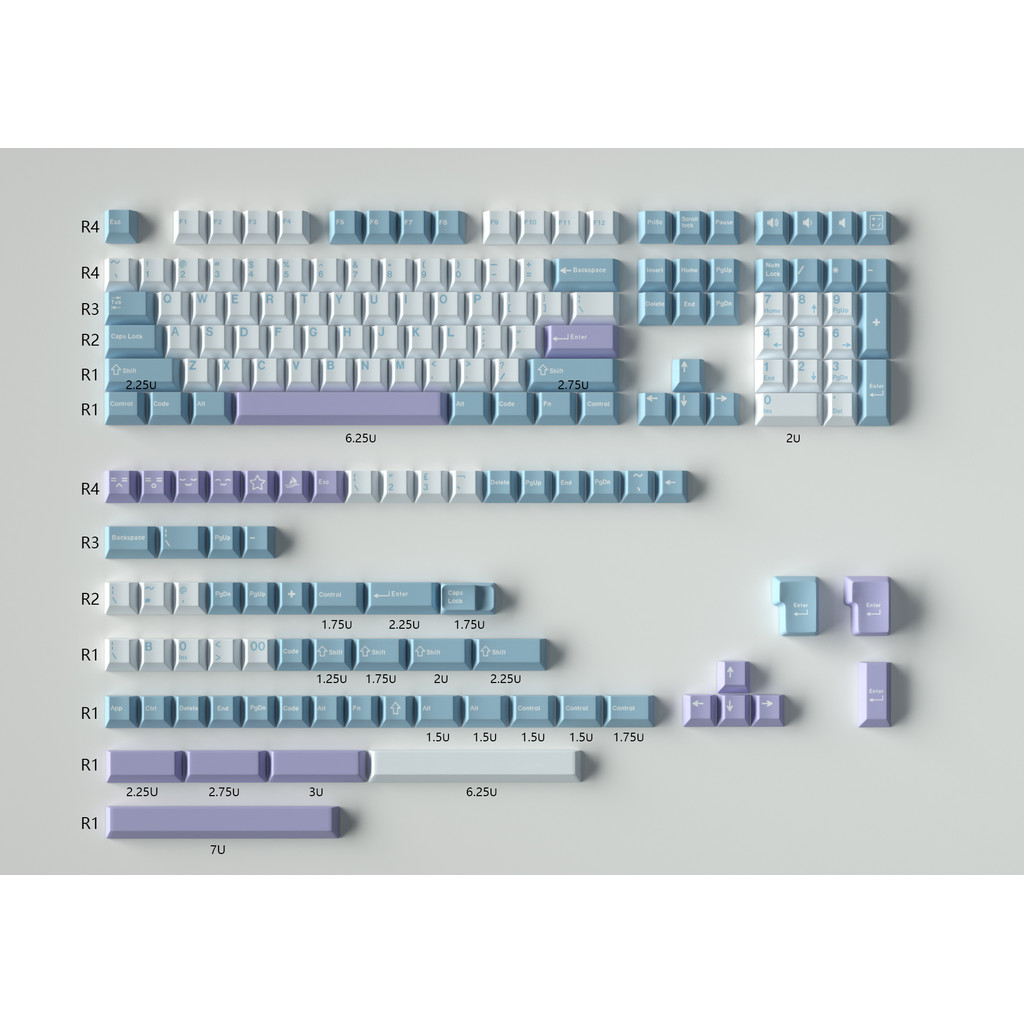 Jual Yongqiu GMK ABS double Shot Cherry Keycaps Dengan 6.25u 7u