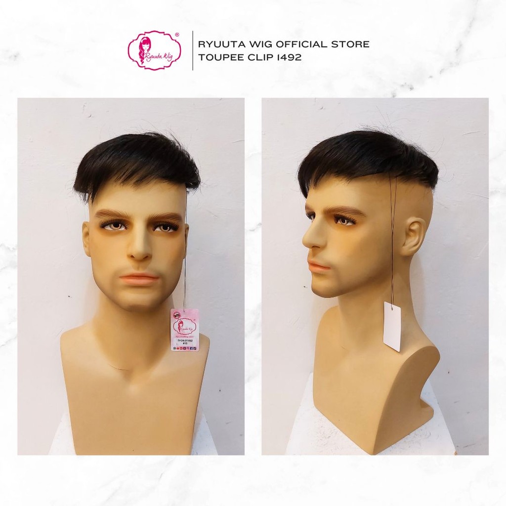 Jual Ryuuta Wig Toupee Clip Poni Penutup Botak Pendek 011492