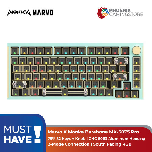 Jual Monka X Marvo MK-6075 Pro Barebone Keyboard Gaming Mechanical ...