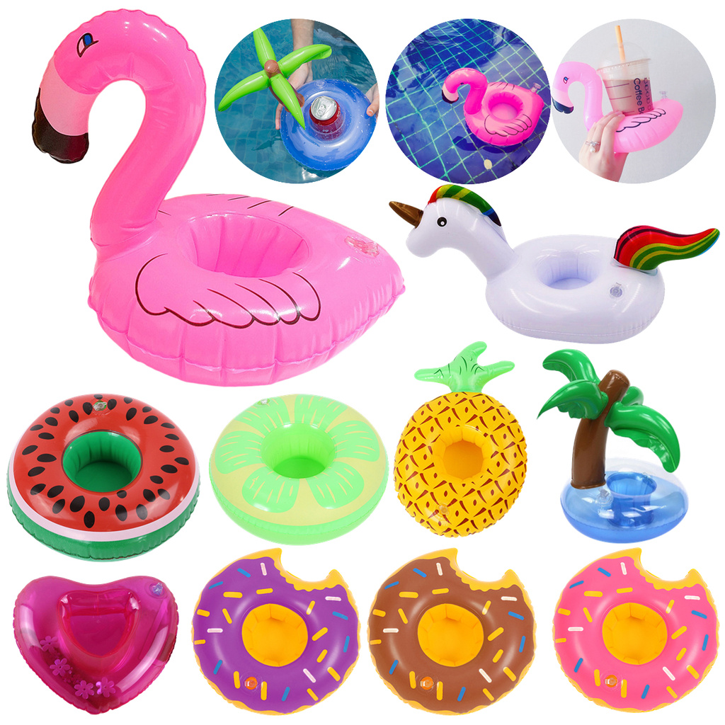 Jual Inflatable Cup Holder PVC Water Float Drinkware Tray Unicorn ...
