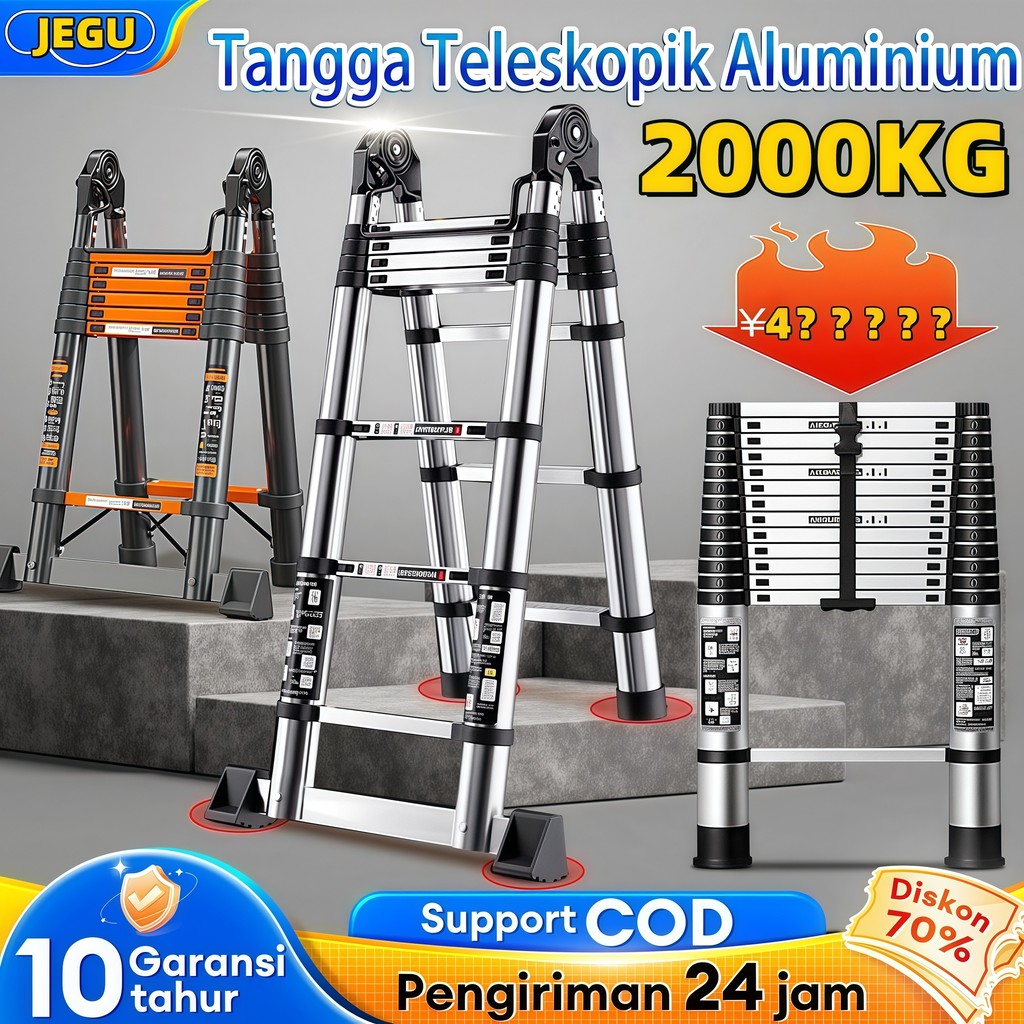 Jual Tangga Lipat Aluminium Tangga Teleskopik Portabel Rumah Tangga ...