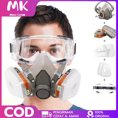 Jual Masker Gas Respirator Industrial Mask Anti Virus Debu Racun Udara ...