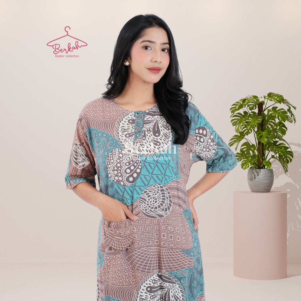 Daster Batik Rayon Busui Kancing Surya Teja