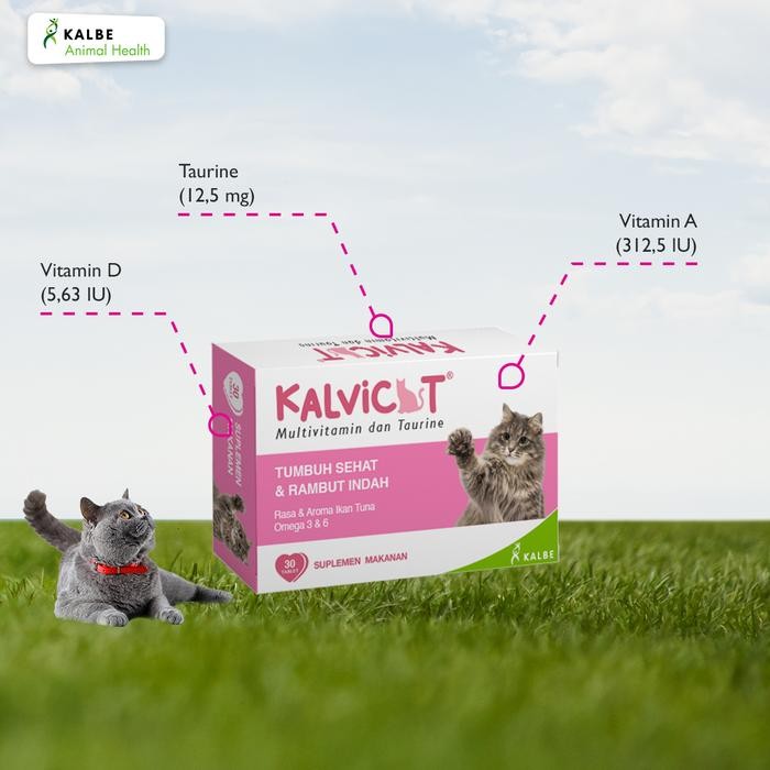 Jual [SUNNYPAWS] KALVICAT 30 Tablet Suplemen Kucing Multivitamin ...