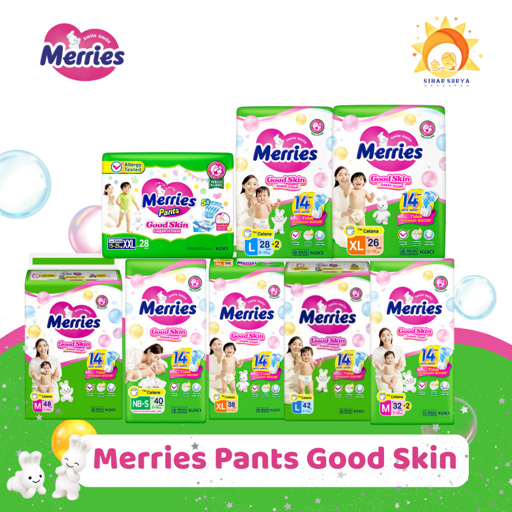 Jual Merries Pants 1 CARTON (ISI 4 PACK) Good Skin Popok Celana S40 ...