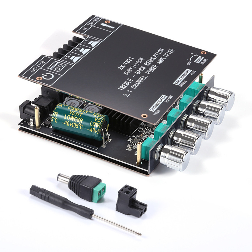 Jual ZK-TB21 TPA3116D2 2.1 Channel Audio Power Amplifier Module BT 5.0 ...