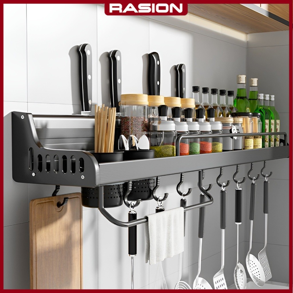 Jual RASION Rak Bumbu Dapur Dinding Kitchen Rack Tempat Pisau Rak ...