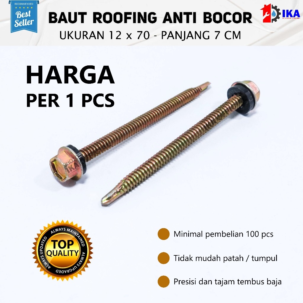 Jual SAB Baut baja ringan l baut Skrup Baja Ringan 12 x 70 ( 7 cm ...