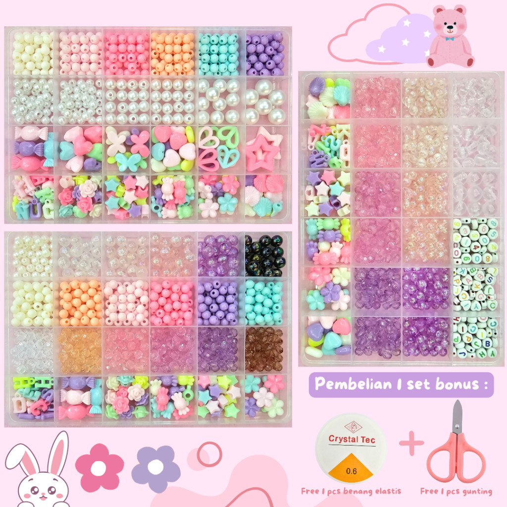 Jual DIY Meronce Manik Manik Mainan Edukasi Anak - SM017 | Shopee Indonesia