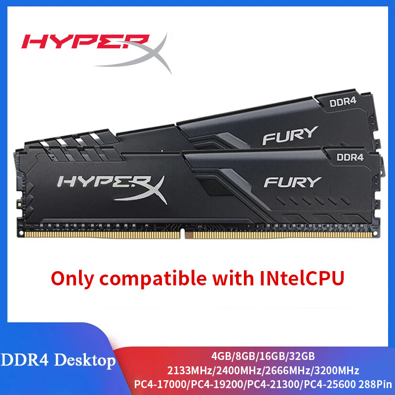 Jual HyperX Fury Memoria Desktop RAM DDR4 4GB 8GB 16GB 3200MHz 2400MHz ...