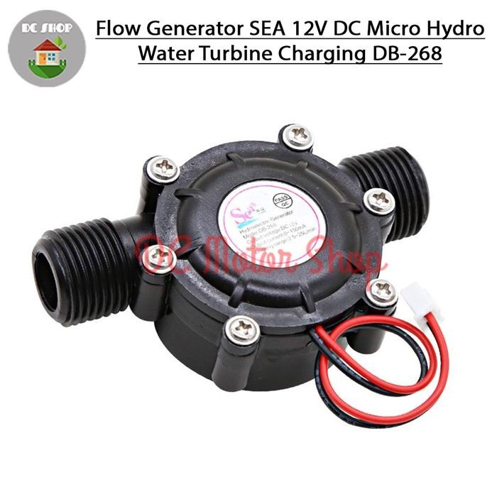 Jual Flow Generator SEA 12V DC Micro Hydro Water Turbine Charging DB ...
