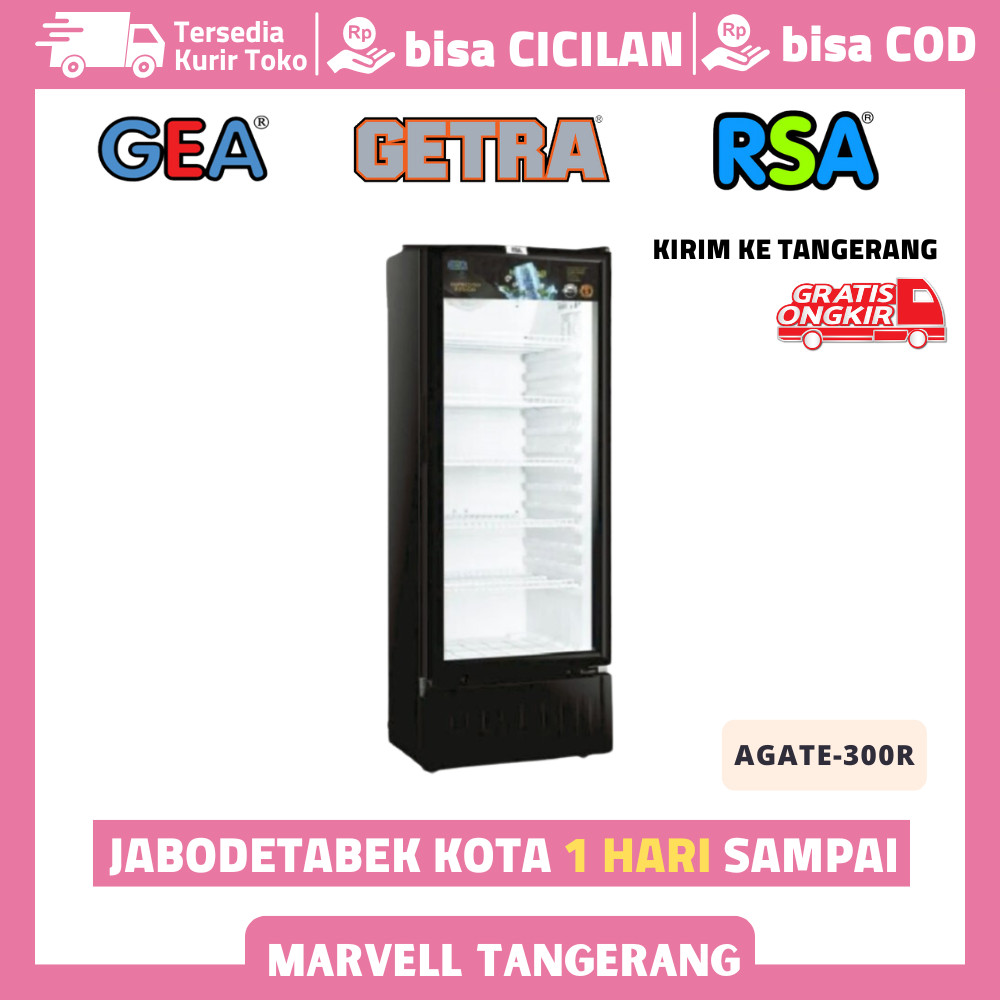 Jual Showcase RSA AGATE 300R Kulkas Minuman 5 Rak 1 Pintu Garansi Resmi ...