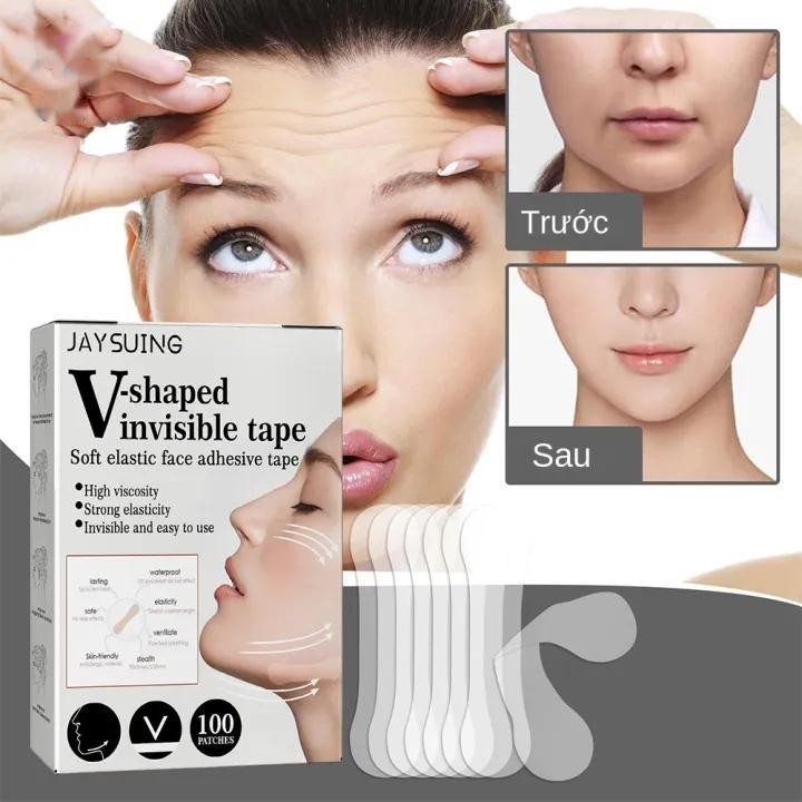 Jual 100pcs Invisible Face Sticker V Shape Lift Patch Anti Wrinkle ...