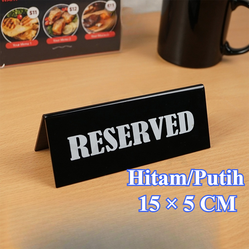 Jual 15CM Papan Meja Reserved Akrilik Elegan Tanda Meja Restoran & Kafe ...